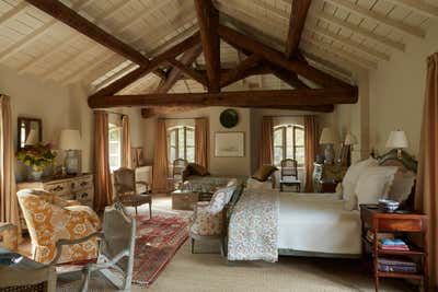  French Family Home Bedroom. French Farmhouse by Bunny Williams Inc..