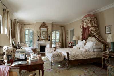  French Family Home Bedroom. French Farmhouse by Bunny Williams Inc..