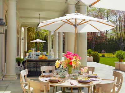  Transitional Vacation Home Patio and Deck. Hollyhock House by Bunny Williams Inc..