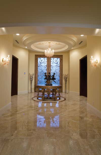  Hollywood Regency Family Home Entry and Hall. European Elegance by G Joseph Falcon.