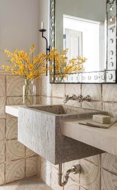  French Family Home Bathroom. Provence Inspired Estate by Marie Flanigan Interiors.
