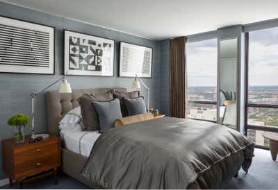  Mid-Century Modern Apartment Bedroom. Gold Coast Pied-a-Terre by Todd M. Haley.
