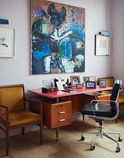  Eclectic Apartment Office and Study. West London Pied de Terre by Godrich Interiors.