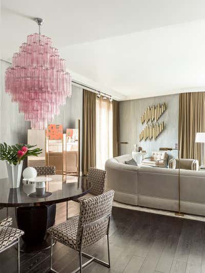  Mid-Century Modern Apartment Living Room. Art Inspired Residence by Malyev Schafer Ltd.