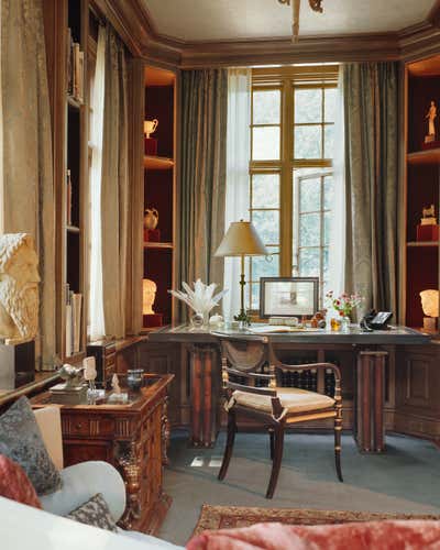  Traditional Family Home Office and Study. Old Masters by Solis Betancourt & Sherrill.
