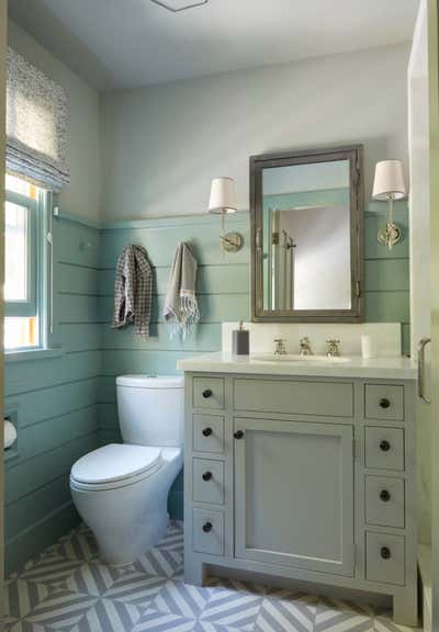  Bohemian Family Home Bathroom. Rustic Canyon  by Cameron Design Group.