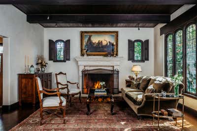  English Country Family Home Living Room. Tudor Custom Home by BAR Architects & Interiors.