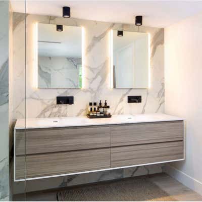  Contemporary Family Home Bathroom. Contrast in Neutrals by The MG Lab.