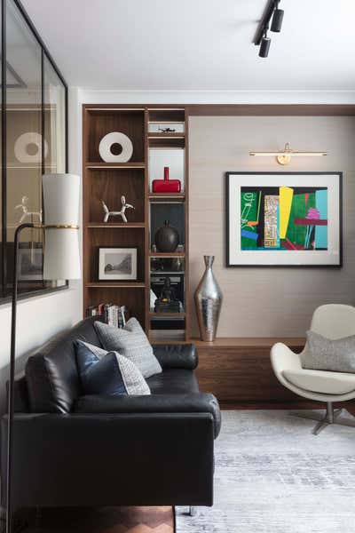  Mid-Century Modern Apartment Living Room. London pied-à-terre by Shanade McAllister-Fisher Design.