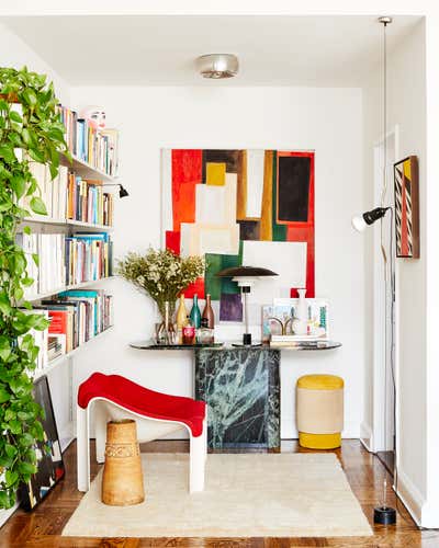  Mid-Century Modern Eclectic Apartment Office and Study. Park Avenue Mid-Century Pied-à-terre by Evan Edward .