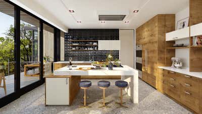 Modern Country House Kitchen. Contemporary Hillside Home by BAR Architects & Interiors.