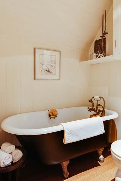  English Country Cottage Family Home Bathroom. Tudor Custom Home by BAR Architects & Interiors.