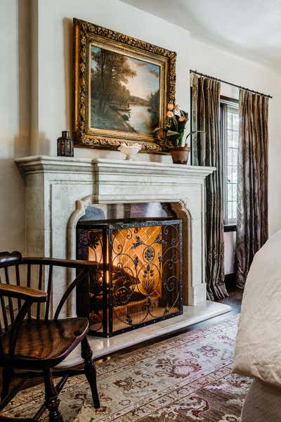  English Country Bedroom. Tudor Custom Home by BAR Architects & Interiors.