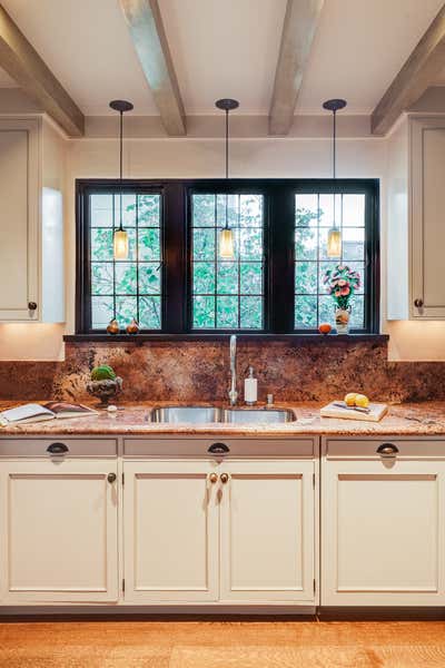  English Country Cottage Family Home Kitchen. Tudor Custom Home by BAR Architects & Interiors.