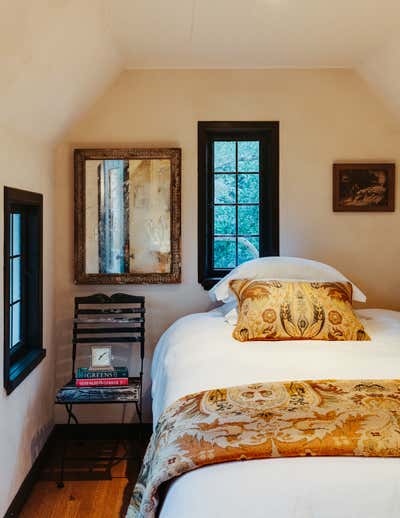  English Country Cottage Family Home Bedroom. Tudor Custom Home by BAR Architects & Interiors.