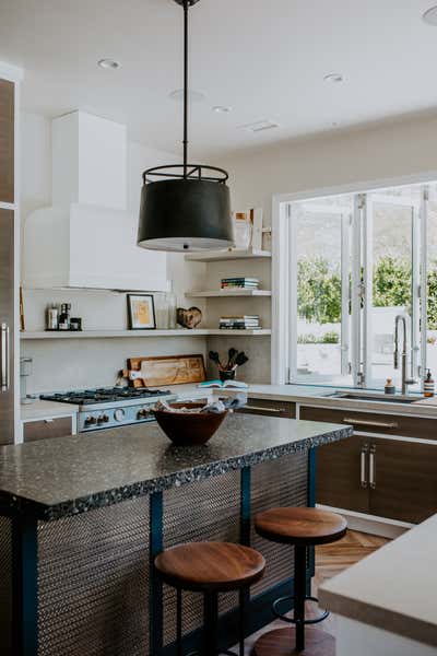 Contemporary Mixed Use Kitchen. California Oasis  by Lisa Queen Design.