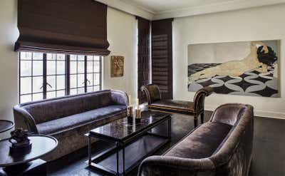  Art Deco Apartment Living Room. Old Hollywood Penthouse by Andrea Michaelson Design.
