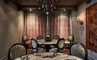  Hollywood Regency Dining Room. Old Hollywood Penthouse by Andrea Michaelson Design.