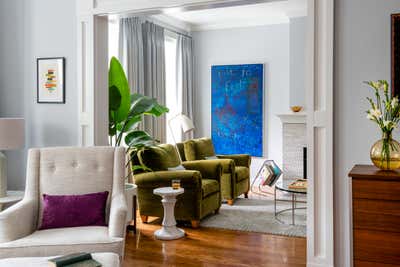  Mid-Century Modern Apartment Living Room. Prewar Meets Mid-Century by Eleven Interiors LLC.