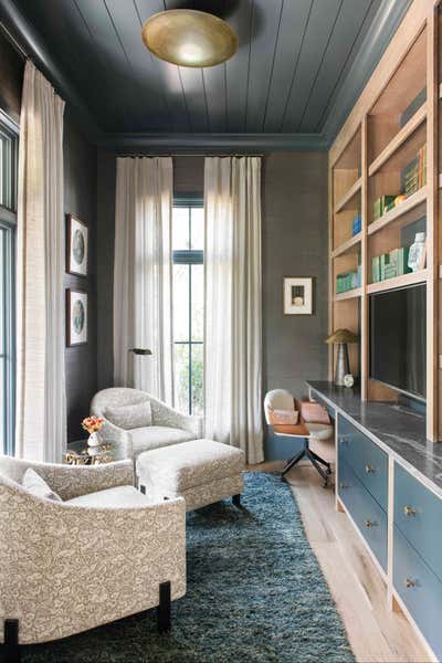  Traditional Family Home Office and Study. Southern Comfort by Cortney Bishop Design.