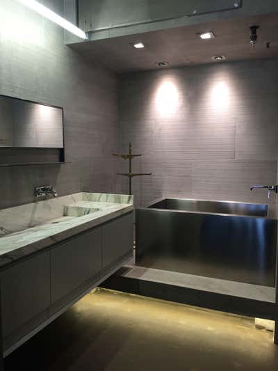  Industrial Apartment Bathroom. DTLA Arts District Loft by Andrea Michaelson Design.