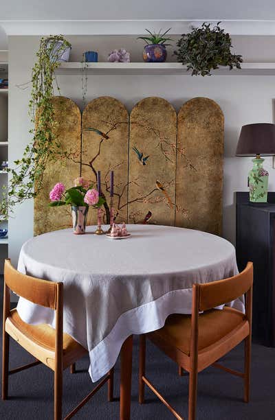  Eclectic Apartment Dining Room. Thames Flat by Rachel Chudley.