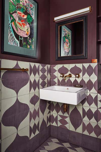  Eclectic Apartment Bathroom. Thames Flat by Rachel Chudley.