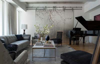  Transitional Apartment Living Room. Greenwich Village Residence  by Bennett Leifer Interiors.