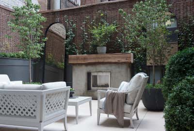  Transitional Apartment Patio and Deck. Greenwich Village Residence  by Bennett Leifer Interiors.