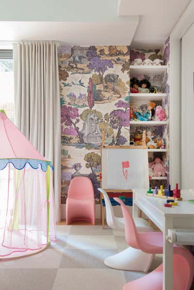 Transitional Apartment Children's Room. Greenwich Village Residence  by Bennett Leifer Interiors.