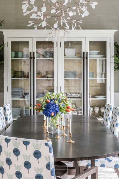  Eclectic Beach House Dining Room. Water Mill Residence by Bennett Leifer Interiors.