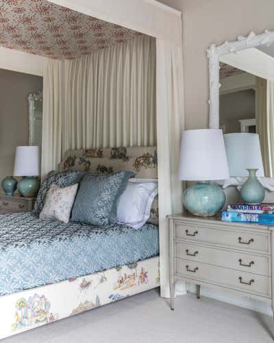  Coastal Eclectic Beach House Bedroom. Water Mill Residence by Bennett Leifer Interiors.