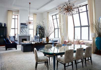  Transitional Apartment Dining Room. Upper West Side Residence  by Bennett Leifer Interiors.
