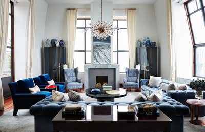  Transitional Apartment Living Room. Upper West Side Residence  by Bennett Leifer Interiors.