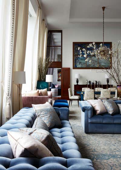  Art Deco Apartment Living Room. Upper West Side Residence  by Bennett Leifer Interiors.