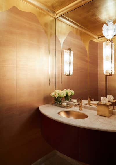 Transitional Art Deco Apartment Bathroom. Upper West Side Residence  by Bennett Leifer Interiors.