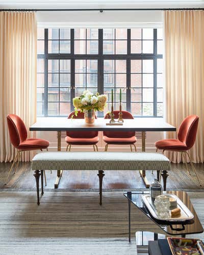  Transitional Apartment Dining Room. Gramercy Residence 3 by Bennett Leifer Interiors.