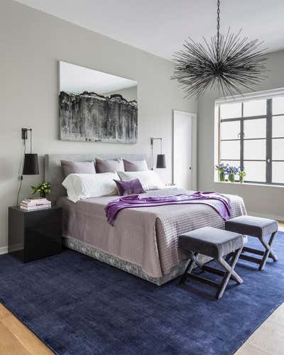  Eclectic Apartment Bedroom. West Chelsea Residence  by Bennett Leifer Interiors.