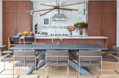  Contemporary Eclectic Apartment Dining Room. West Chelsea Residence  by Bennett Leifer Interiors.