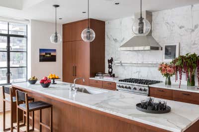  Eclectic Apartment Kitchen. West Chelsea Residence  by Bennett Leifer Interiors.
