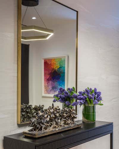  Eclectic Apartment Entry and Hall. West Chelsea Residence  by Bennett Leifer Interiors.