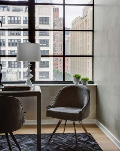  Contemporary Apartment Office and Study. West Chelsea Residence  by Bennett Leifer Interiors.