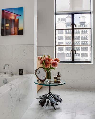  Contemporary Eclectic Apartment Bathroom. West Chelsea Residence  by Bennett Leifer Interiors.