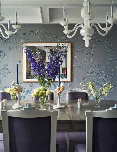  Transitional Family Home Dining Room. Southampton Residence by Bennett Leifer Interiors.