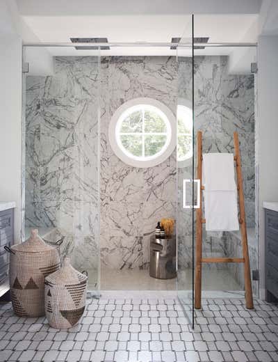  Transitional Family Home Bathroom. Southampton Residence by Bennett Leifer Interiors.