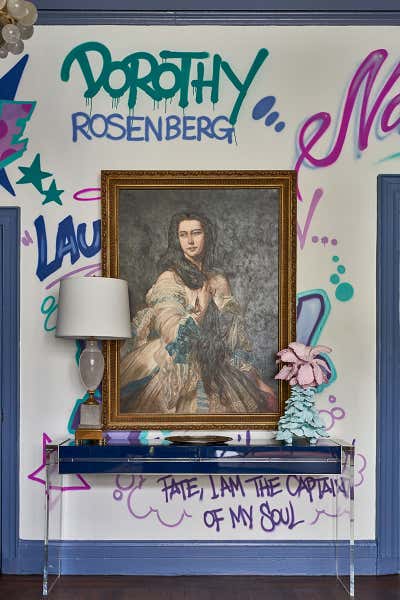  Maximalist Entertainment/Cultural Office and Study. 2019 Holiday House Showhouse by Bennett Leifer Interiors.