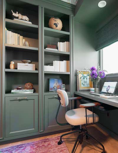 Eclectic Office and Study. A Colorful Penthouse Condo by The Residency Bureau.