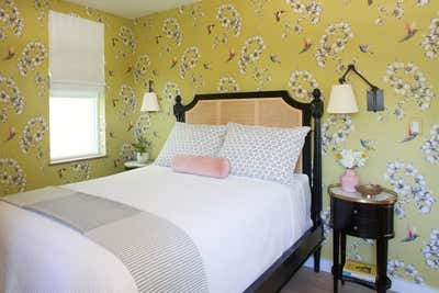  English Country Bedroom. A Colorful Penthouse Condo by The Residency Bureau.