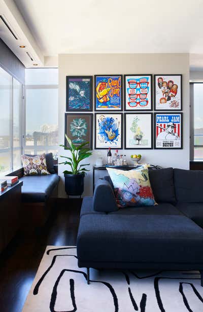  Modern Bachelor Pad Living Room. Belltown Penthouse Condo by The Residency Bureau.