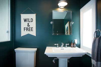  Mid-Century Modern Family Home Bathroom. Hudson Pool House by Studio K Design - Los Angeles.